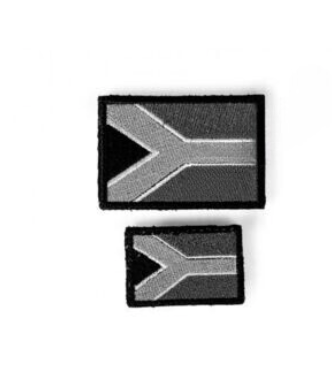 Bushveldt Badge Flags:  Large. South Africa Black