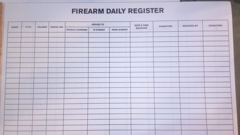 Firearms Daily Register 200 Page
