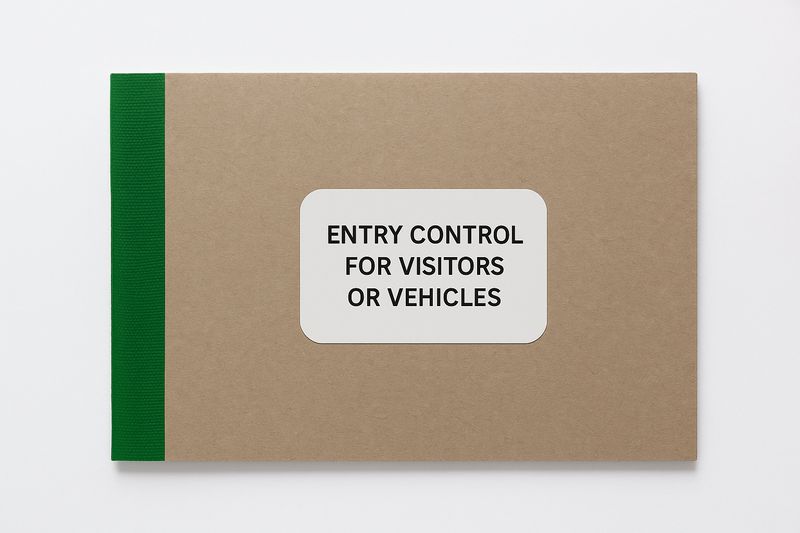 Entry Control Book for Vehicles or Visit
