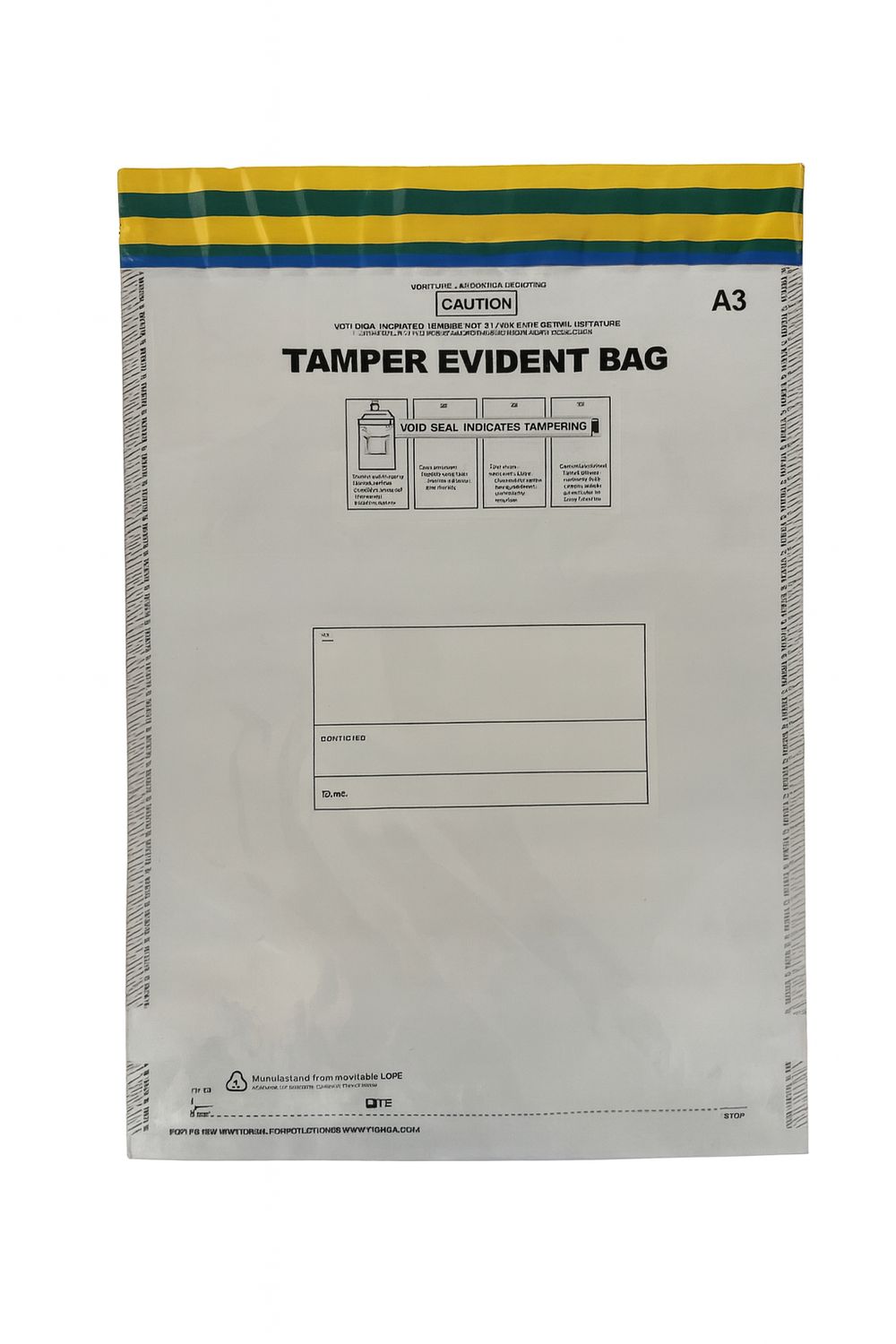 Tamper Proof Evidence Bags 250X430MM TC Tamper Proof Evidence Bags 250X430MM TC