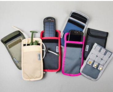 Bushveldt Flat Utility Pouch Blue with Grey Trim