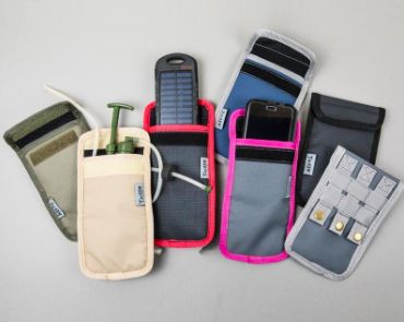 Bushveldt Flat Utility Pouch Black with Red Trim