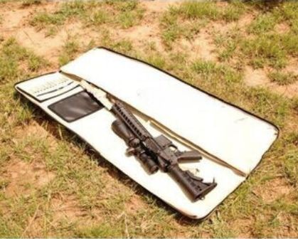 Bushveldt Shooting Mat Rifle Bag Grey with Pink Trim