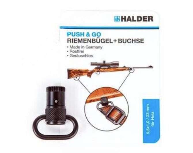 PUSH & GO Sling Swivel+Port - Black (FOR WOOD) 9.