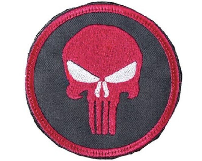 Bushveldt Punisher Skull Patch Pink With Grey