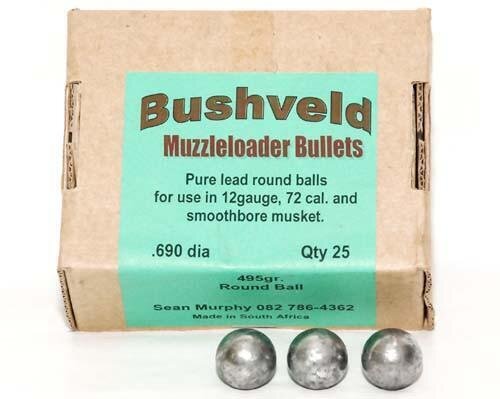 Bushveldt Muzzleloader Round Balls .690 dia. 495gr