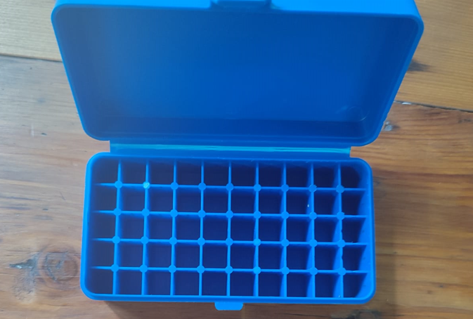 Pistol Ammo Storage Case 9mm. Nobelteq. Blue Pistol Ammo Storage Case 9mm. Nobelteq. Blue