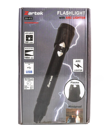 Rechargeable Arc Lighter / Torch 300 Lumen Rechargeable Arc Lighter / Torch 300 Lumen