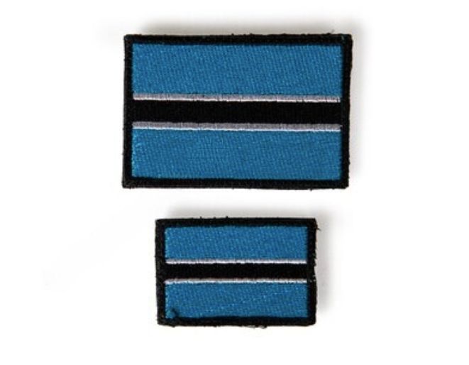 Bushveldt Badge Flags: Set of 2 Small Botswana