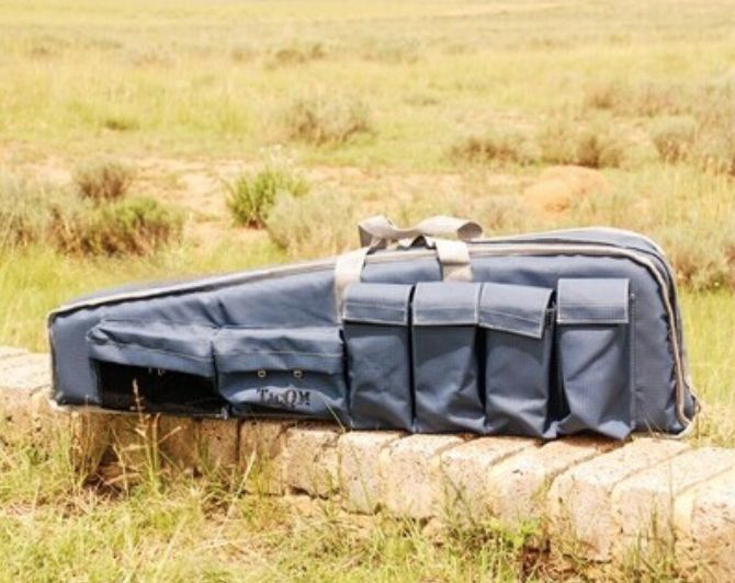 Bushveldt Double 52" Semi-Rigid Gun Case Blue with Grey Trim