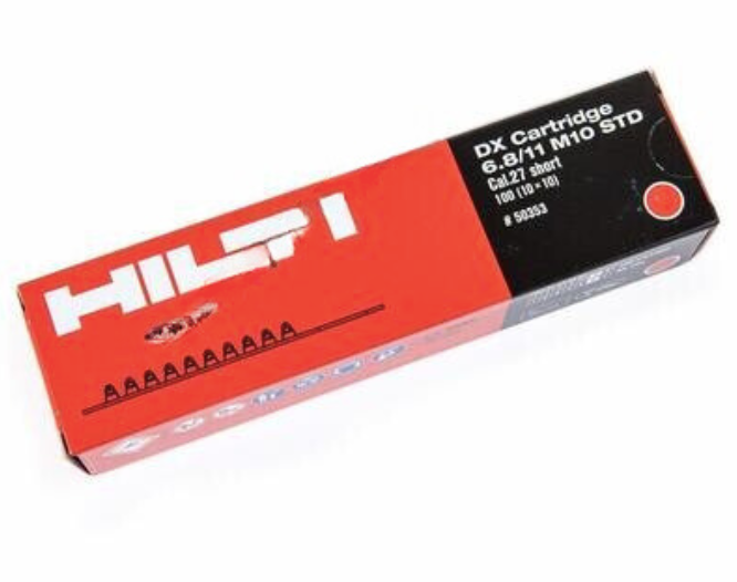 Hilti Caps: DX Cartridge 6,8/11 Yellow: Box of 100 Hilti Caps: DX Cartridge 6,8/11 Yellow: Box of 100
