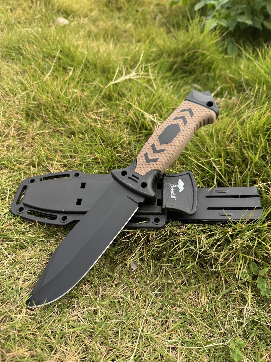 Bushveldt Fixed Blade with Sheath: Khaki