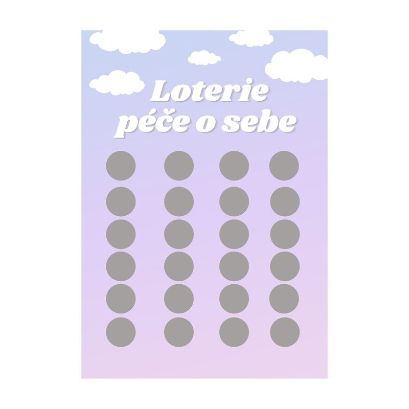 Stírací plakát Loterie péče o sebe