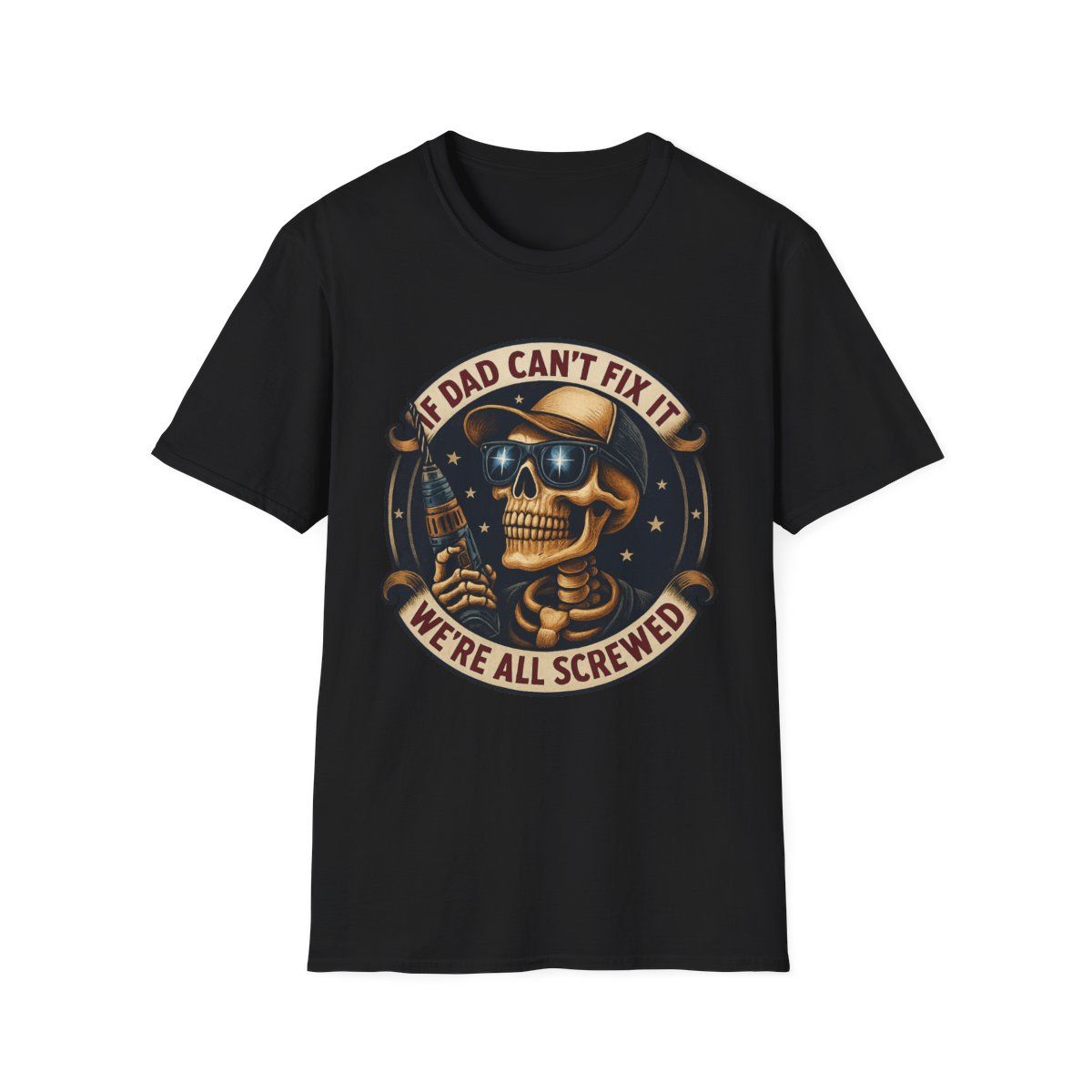 Skull Graphic T-Shirt - Perfect for Dads, Father&#39;s Day,