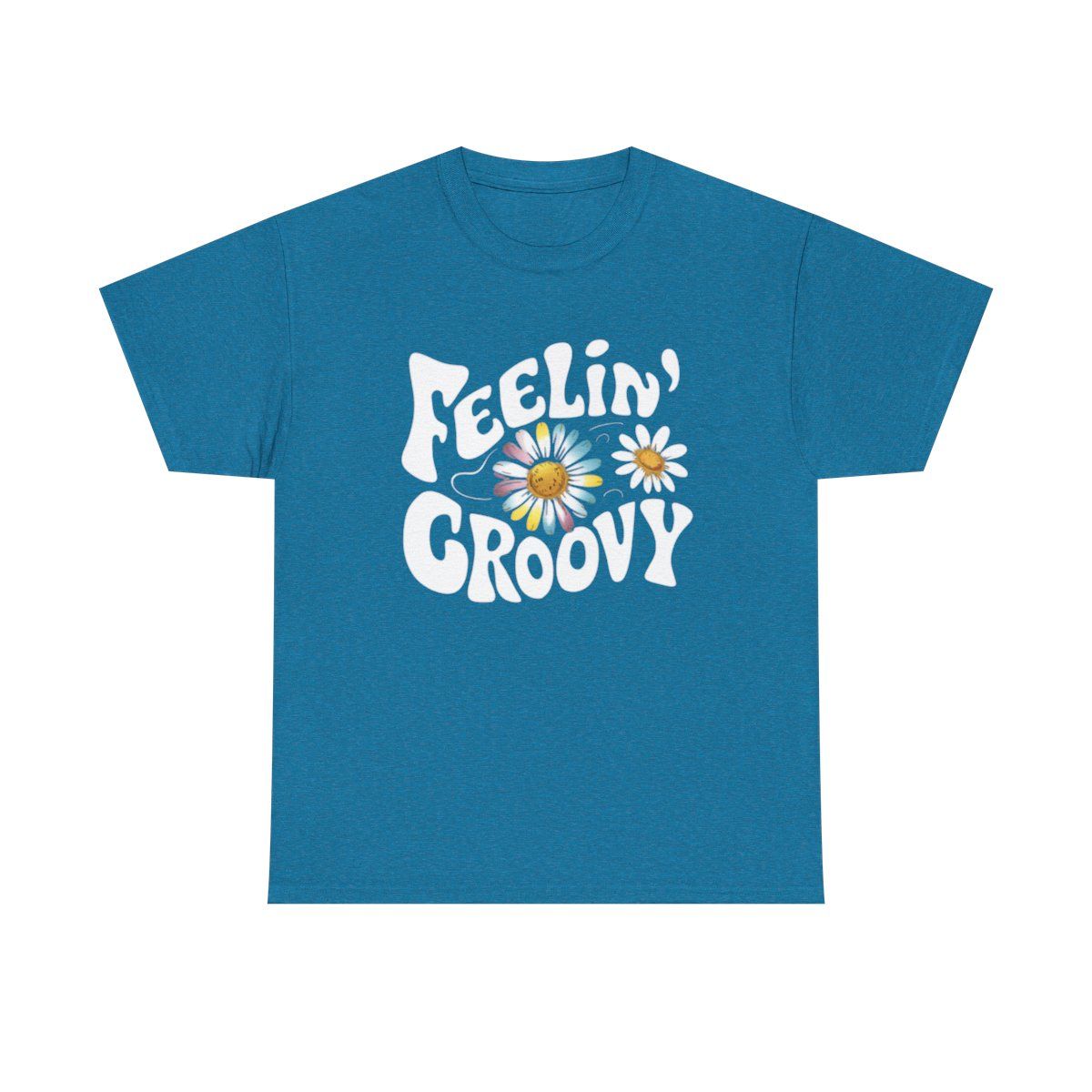 Retro Floral T-Shirt - &#39;Feelin&#39; Groovy&#39;