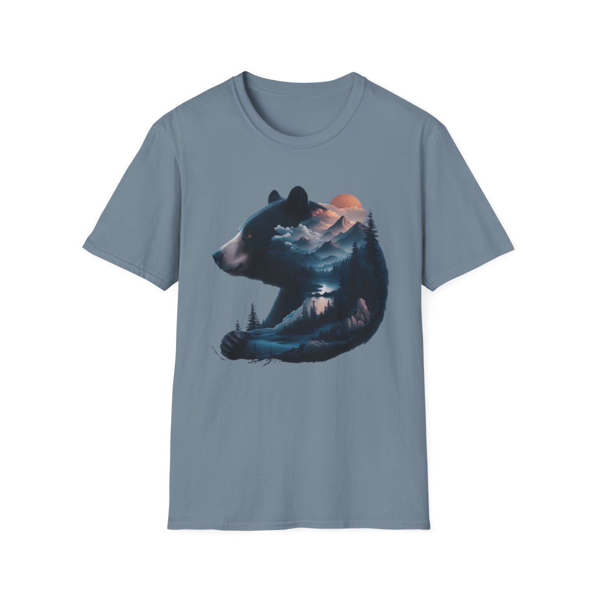 Bear Silhouette Unisex Softstyle T-Shirt 