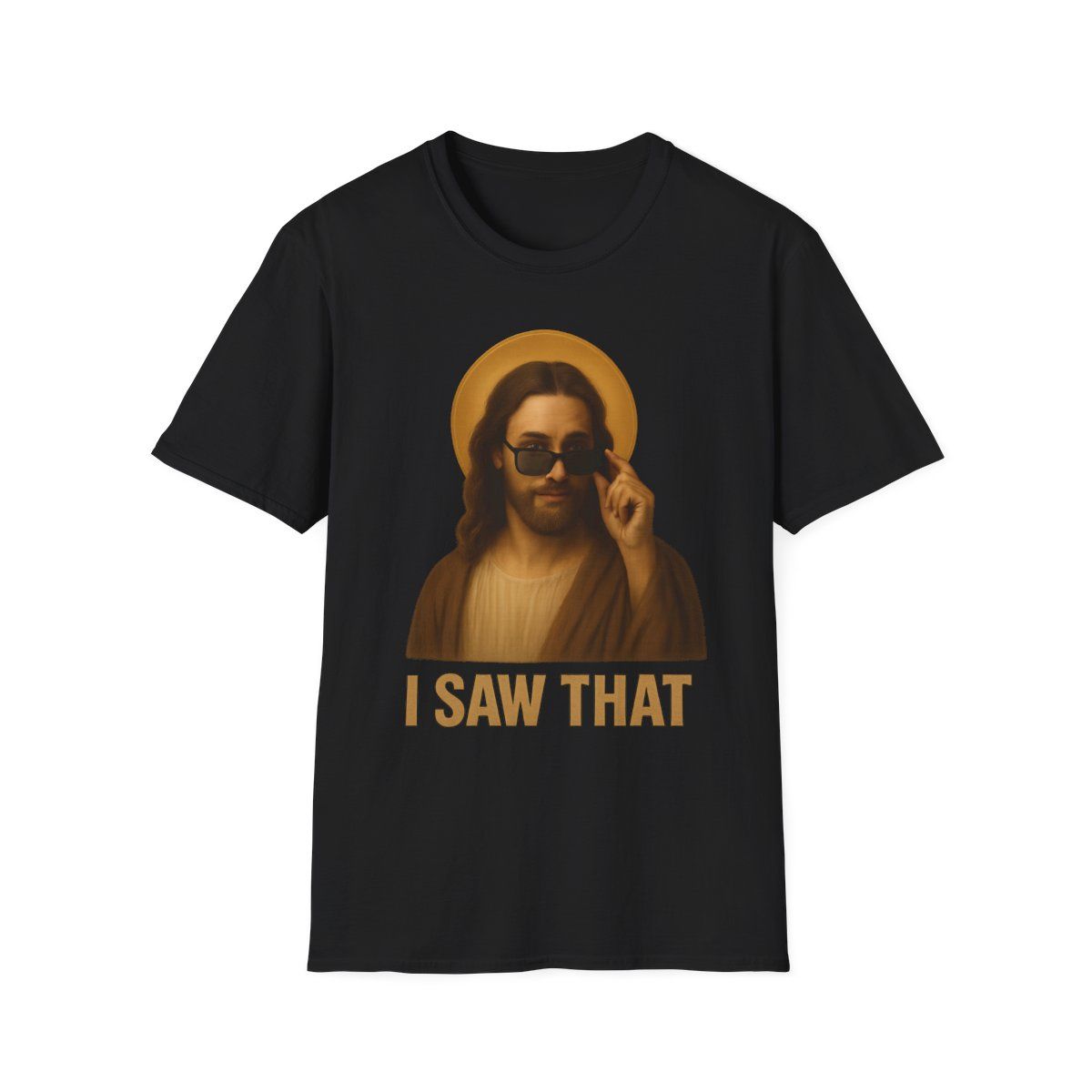 I Saw That Unisex Softstyle T-Shirt, Trendy Graphic Tee, Funny Religious Shirt, Gift for Christians, Casual Wear, Humor T-Shirt
