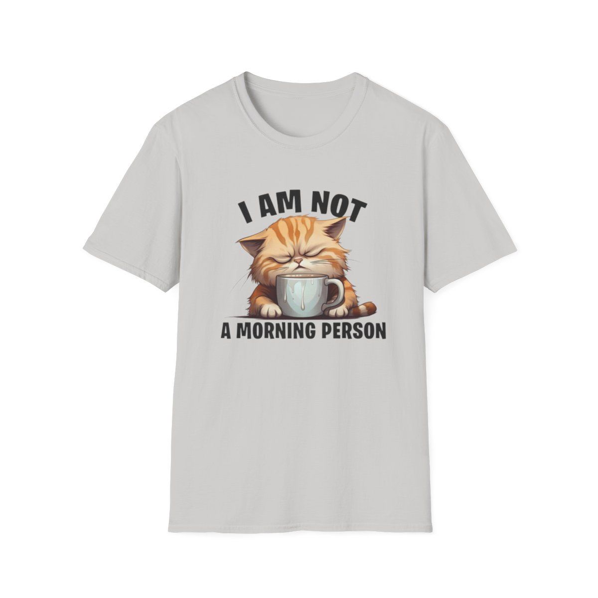 Funny Cat T-Shirt - &#39;I Am Not A Morning Person&#39; Unisex Tee
