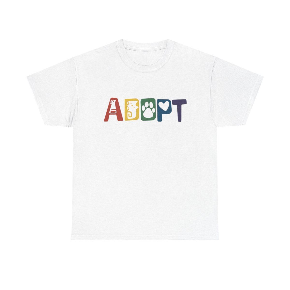 Adopt Love Unisex Heavy Cotton Tee - Perfect for Animal Lovers