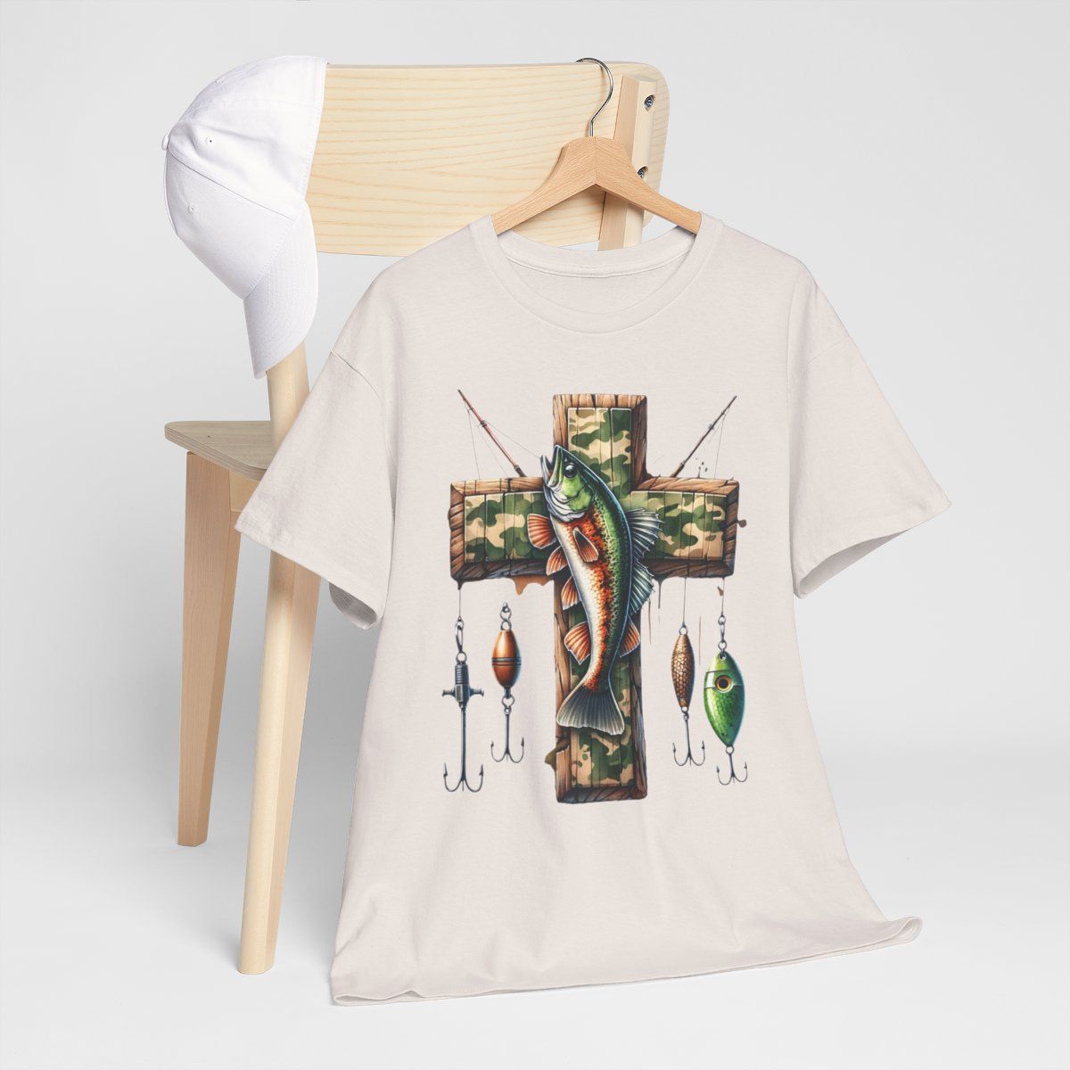 Faith &amp; Fishing - Camo Cross &amp; Fish Design