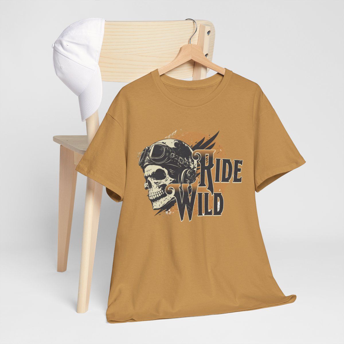Ride Wild Tee - Skull &amp; Motorcycle Vibes Casual Wear