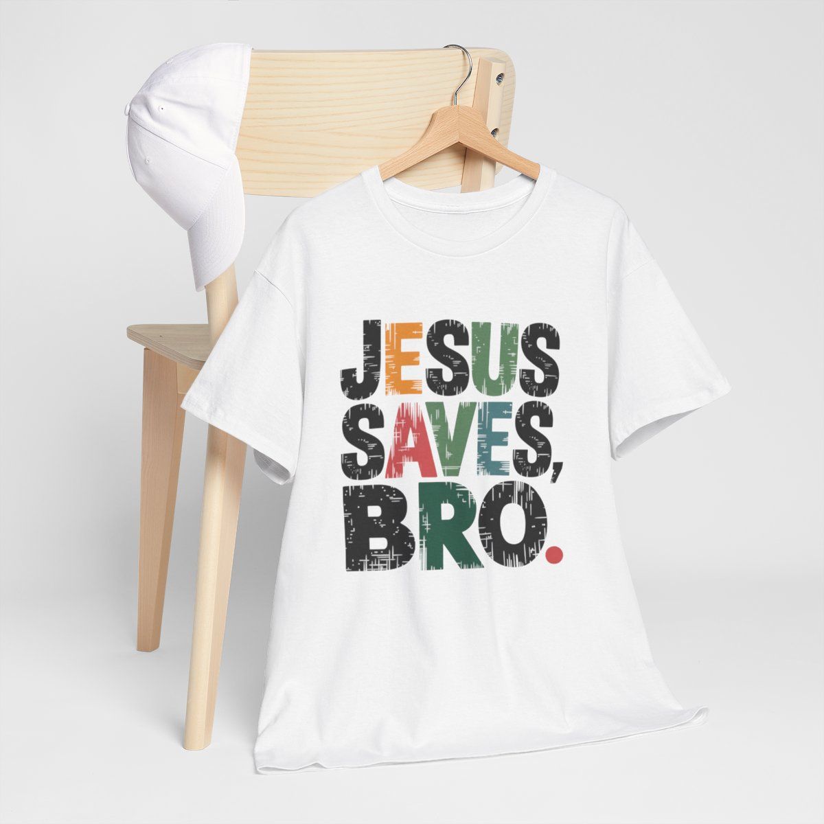 Inspirational Unisex Heavy Cotton Tee - &#39;Jesus Saves, Bro&#39;