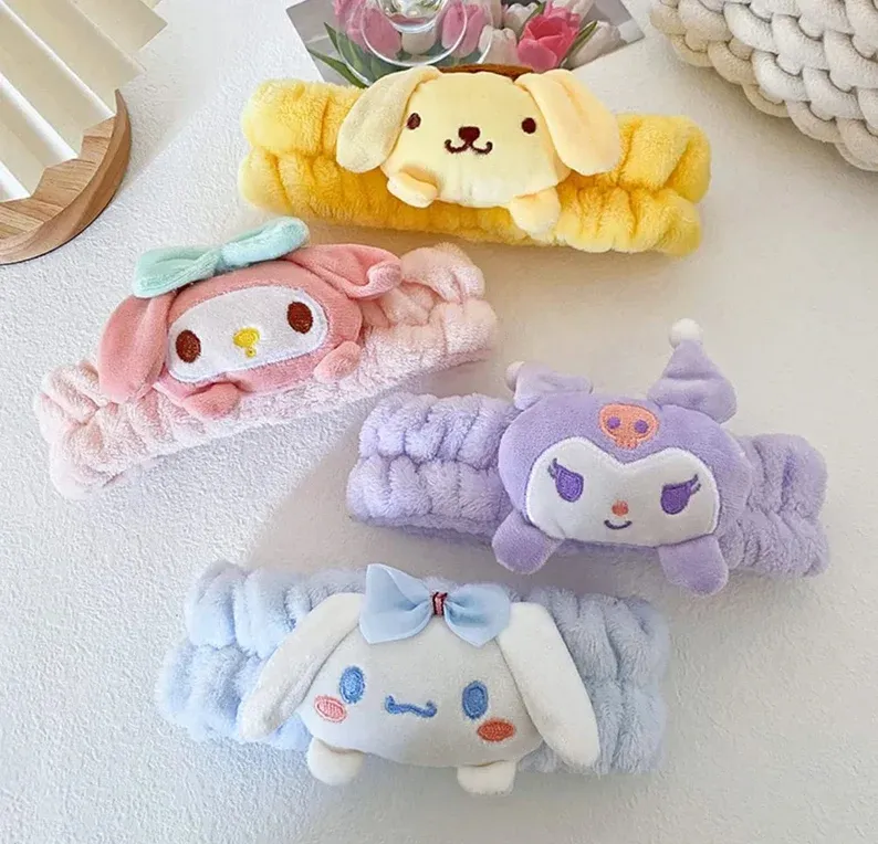 Kawaii Spa Skincare Hair Headband for Washing Face Cute Headbands for Make-Up Women