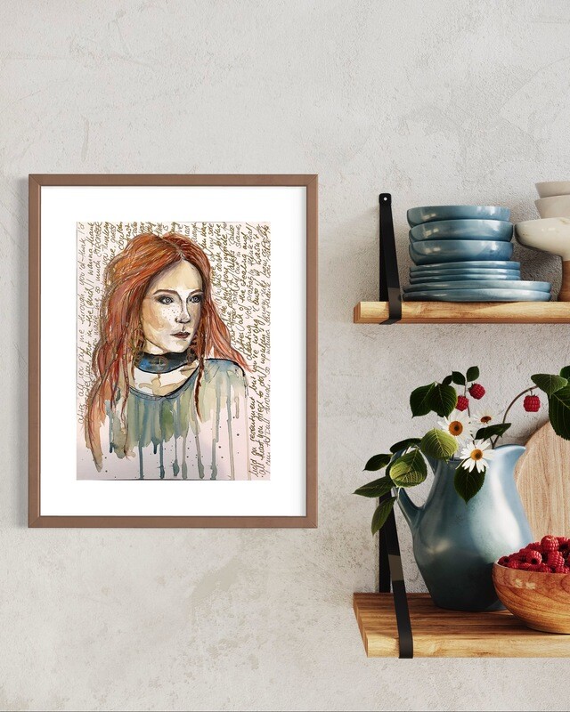 Coffee-Painting „Warrior II“   30x40cm