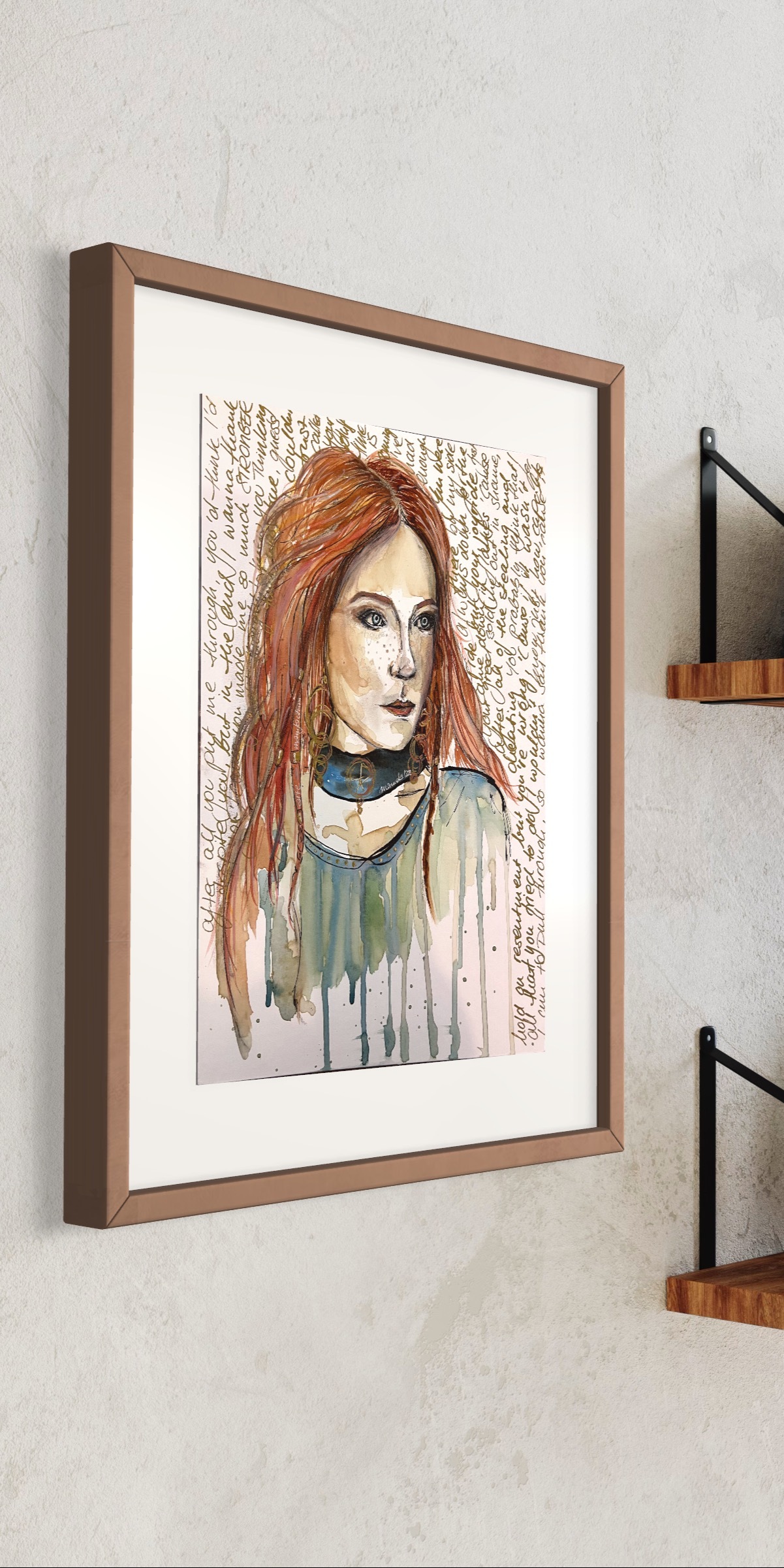 Coffee-Painting „Warrior II“   30x40cm