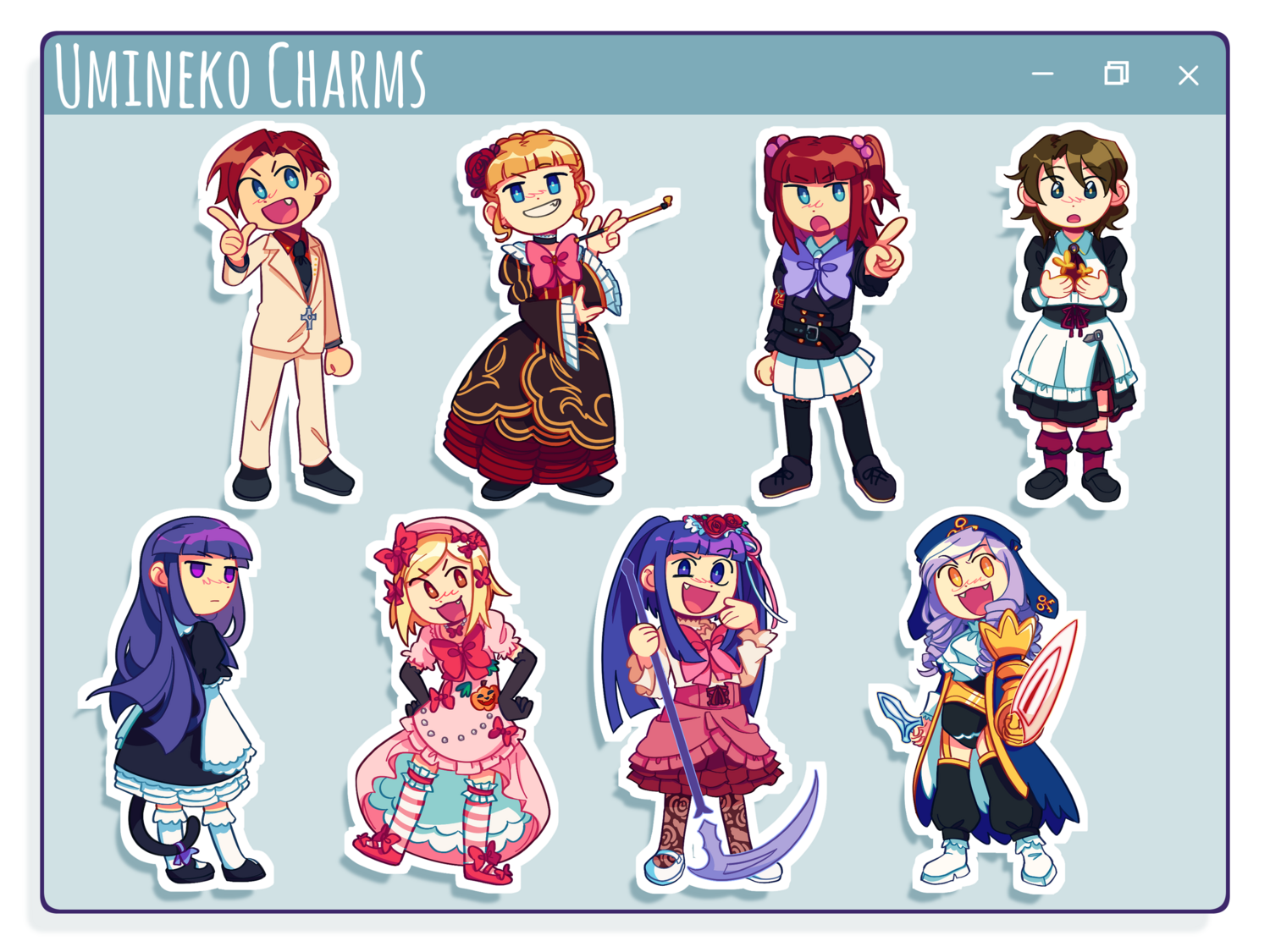 Umineko No Naku Koro Ni 2.5-inch Double-sided Charms [IN STOCK]