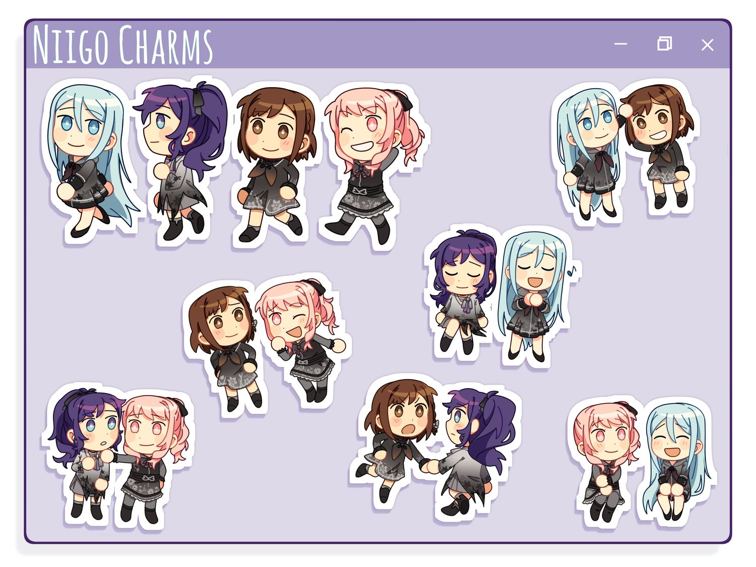25-ji, Nightcord de. Pairings 2-inch Charms [IN STOCK]
