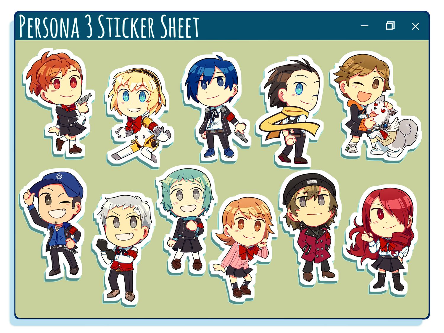 Persona 3 Sticker Sheet [IN STOCK]