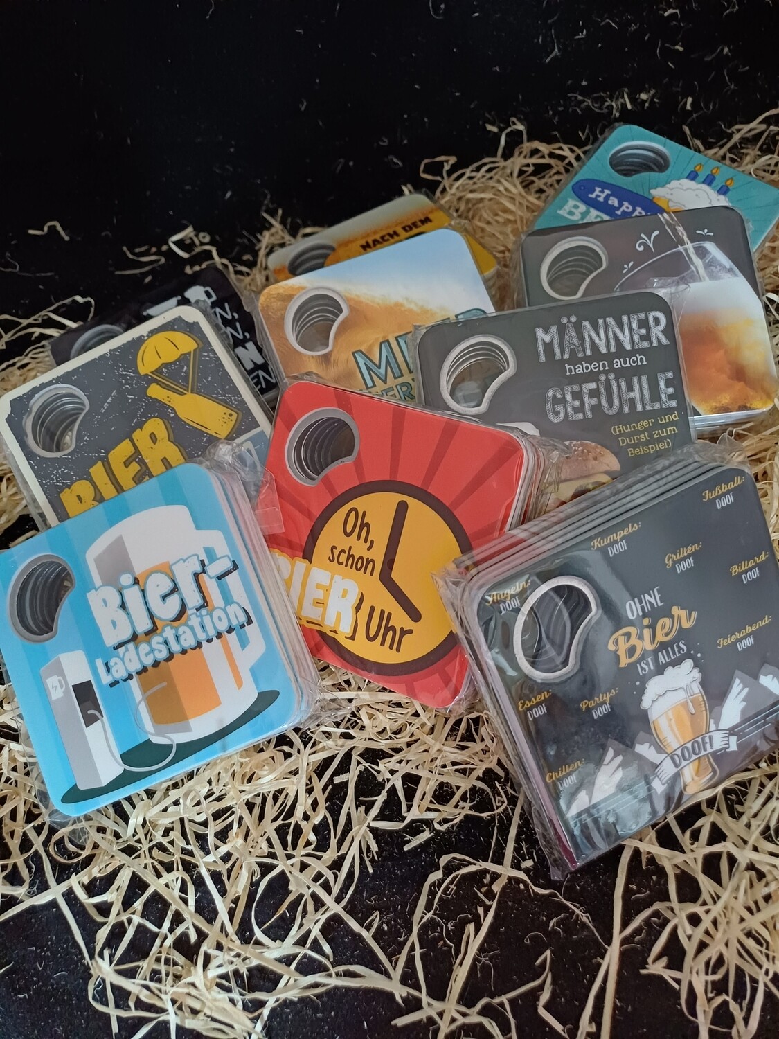 Unterstützer mit Flaschenöffner