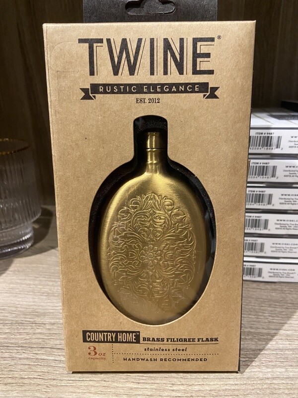 Brass Filigree Flask