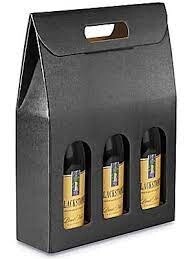 Black Wine Carrier - 3 Bottle