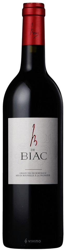 2015 Chateau Biac “B de Biac” Bordeaux, France