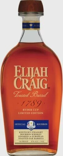 Elijah Craig Straight Bourbon Toasted Barrel Ryder Cup 750 ml