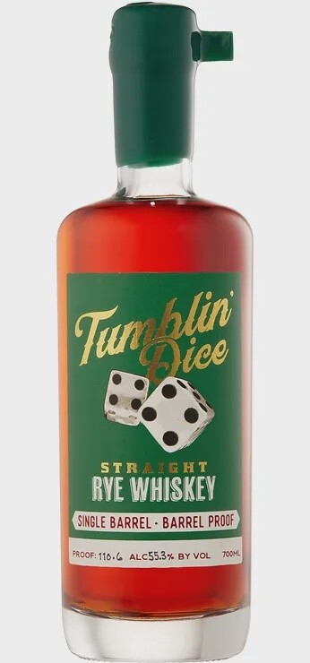 Tumblin Dice Straight Rye Whiskey 8yr Single Barrel 58.2%abv