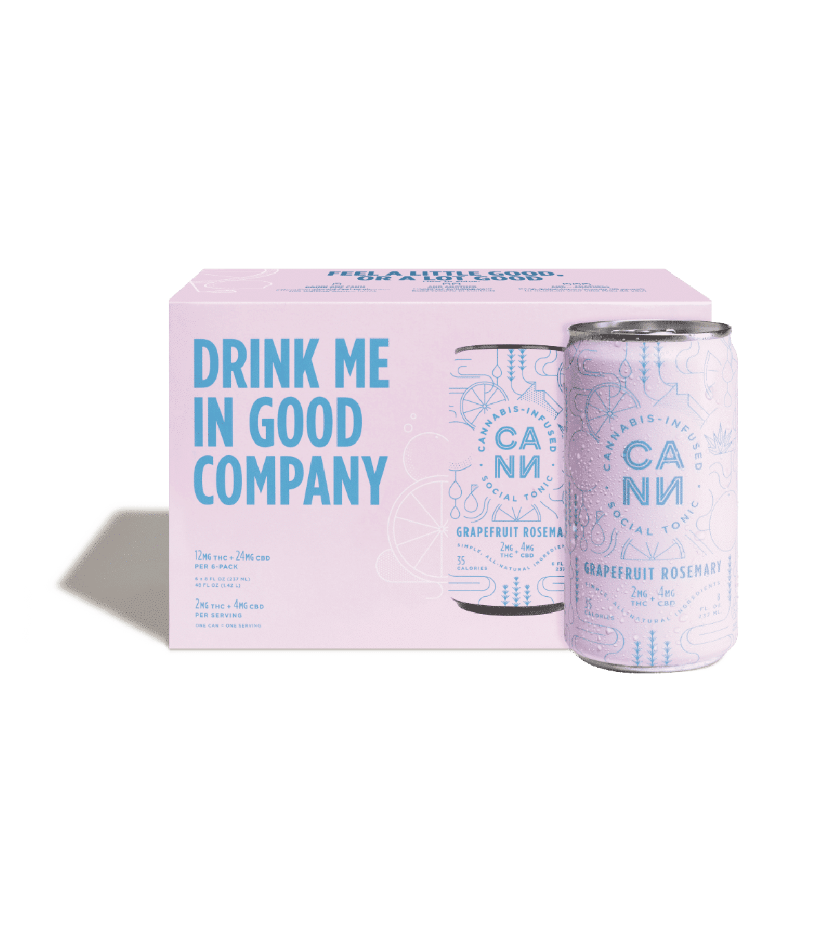 Drink Cann Social Tonic Grapefruit Rosemary 6pk 8oz