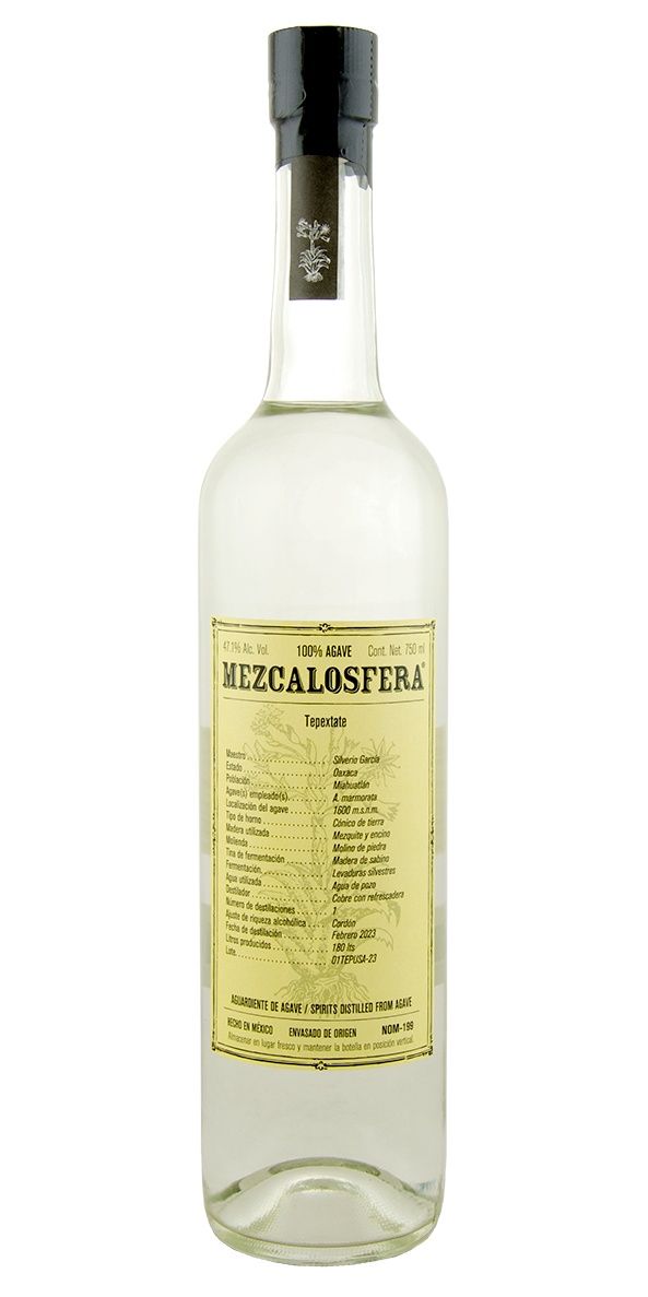 Mezcalosfera Aguardiente de Agave Tepextate 750ml