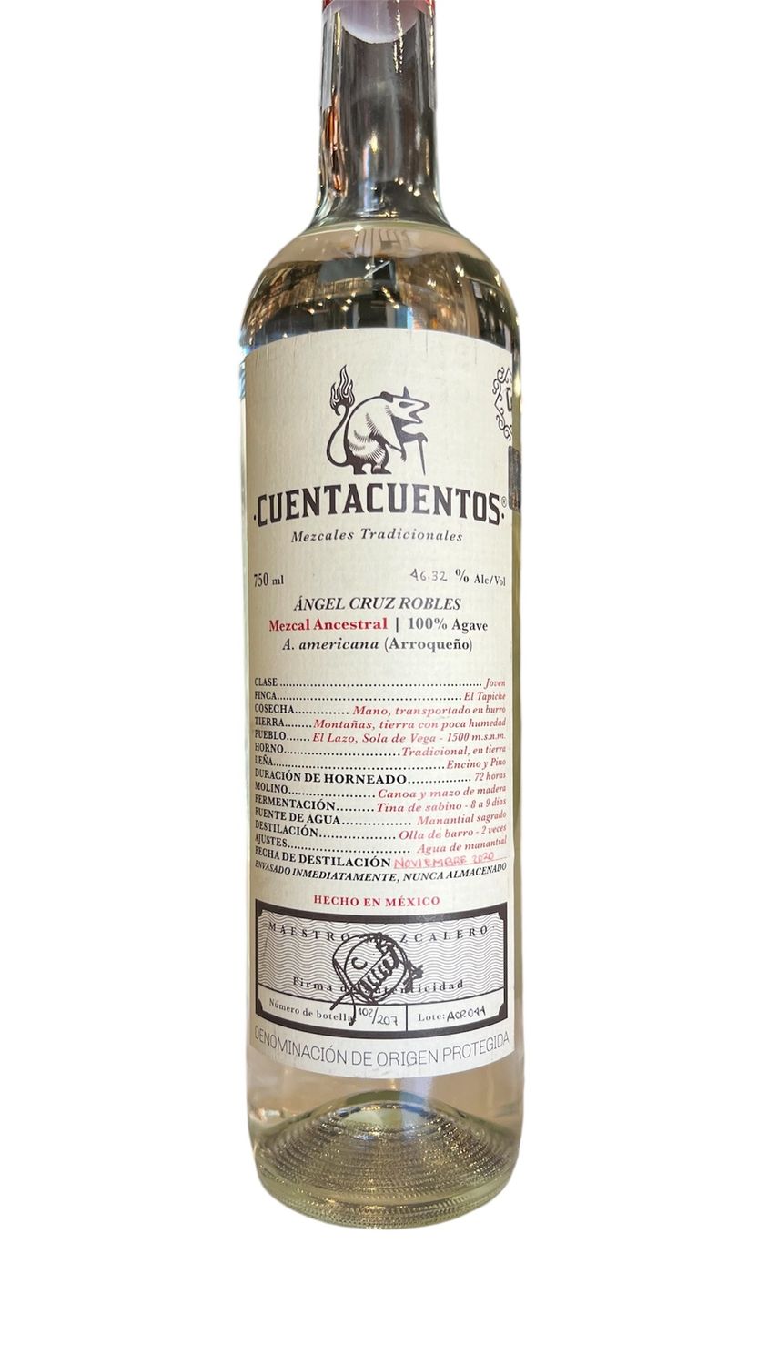 Mezcal Cuentacuentos Arroqueno (Angel Cruz Robles) 750ml