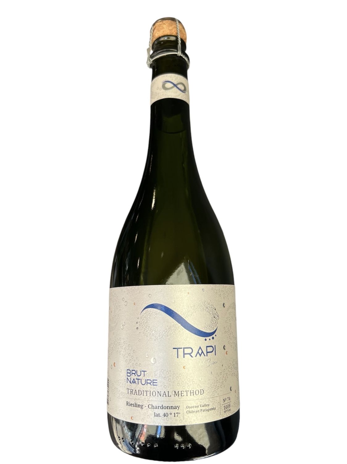2019 Trapi del Bueno Sparkling Riesling and Chardonnay Brut Nature, Osorno Valley, Chile