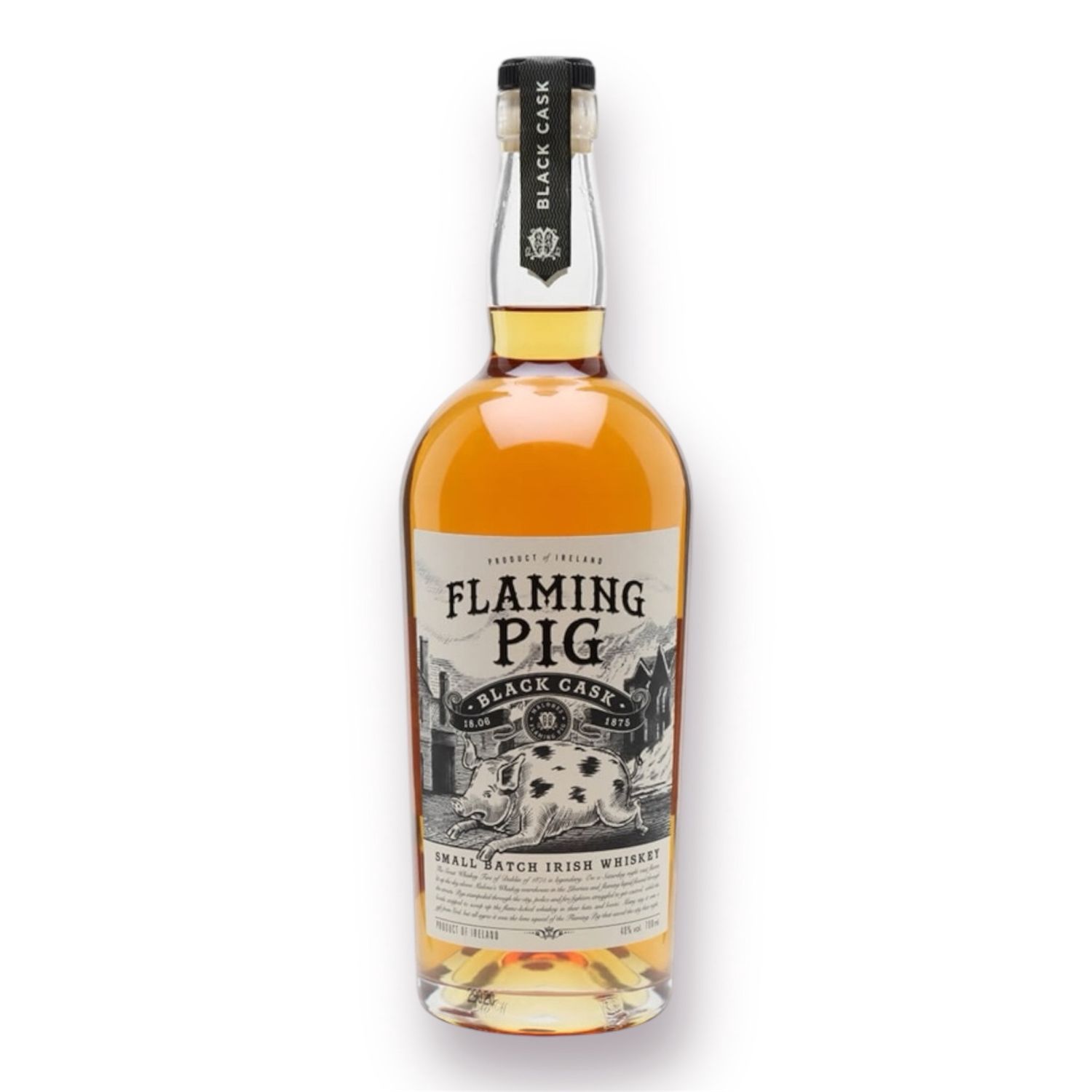 Flaming Pig Small Batch Irish Whiskey “Black Cask” 750ml