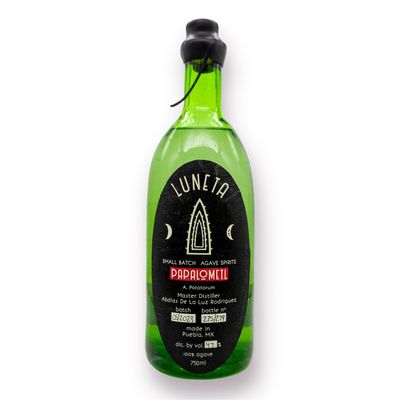 Luneta Papalometl Small Batch Agave Spirit, Abdias Rodriguez, Puebla