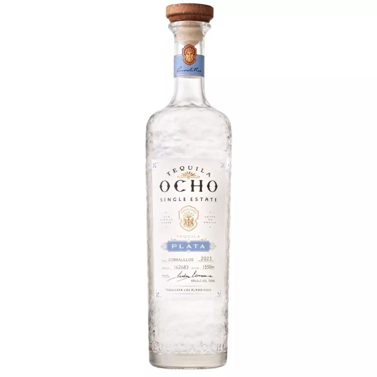 Tequila Ocho Plata Tierras Negras 2024 1L