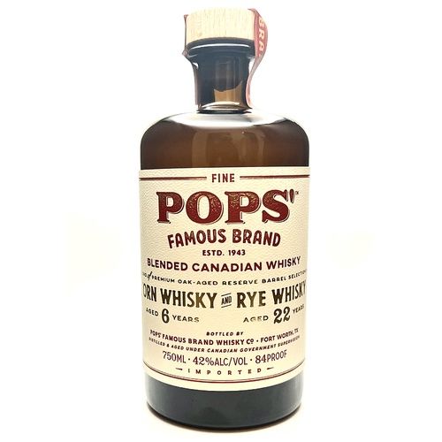 Pops&#39; Famous Brand Blended Canadian Whisky 750ml