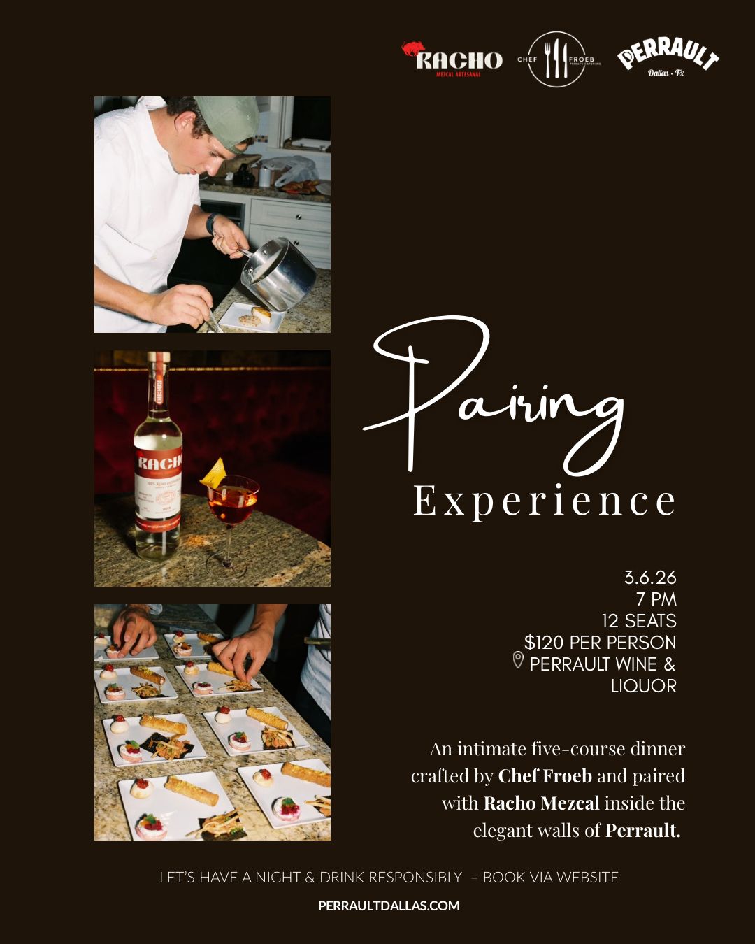 Mezcal Dinner Hosted by Chef Froeb + Racho Mezcal 3/6