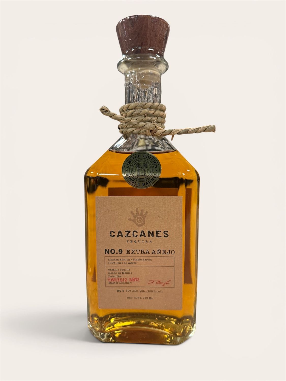 Cazcanes Extra Anejo Tequila Black Marble Single Barrel