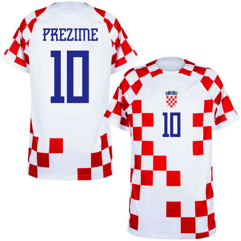 Hrvatski dres za djecu s imenom po želji - bijeli