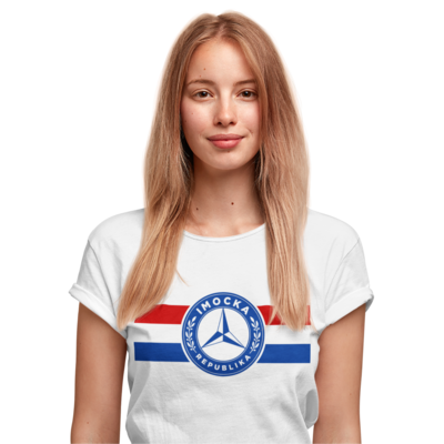 Imocka Republika ženska majica bijela / crna